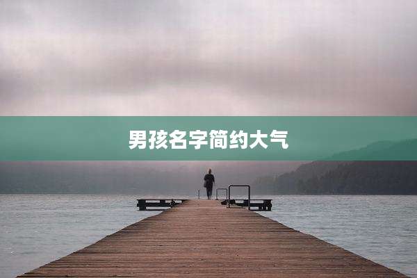 男孩名字简约大气