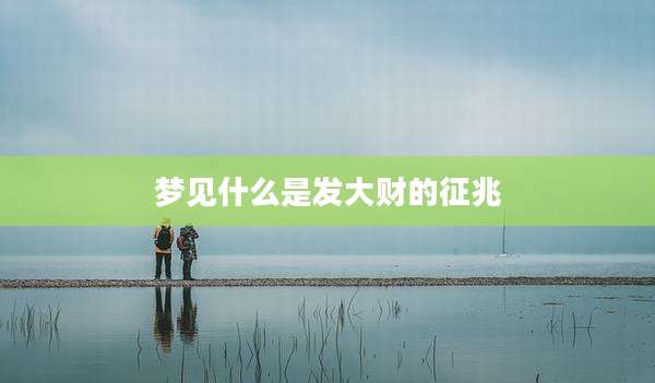 梦见什么是发大财的征兆