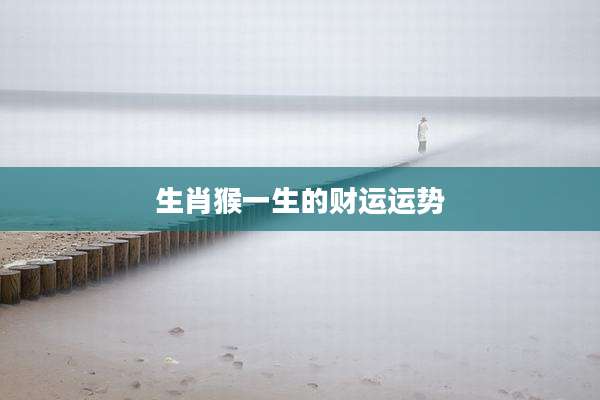 生肖猴一生的财运运势