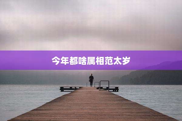 今年都啥属相范太岁