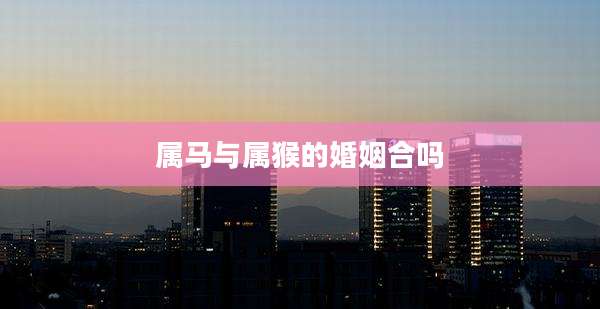 属马与属猴的婚姻合吗