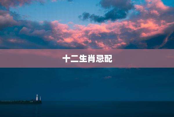 十二生肖忌配