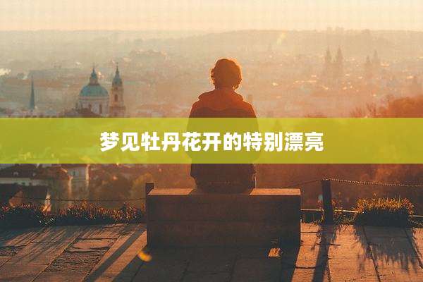 梦见牡丹花开的特别漂亮