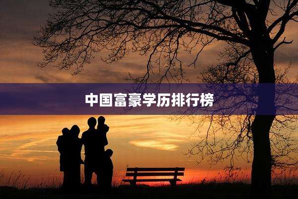 中国富豪学历排行榜
