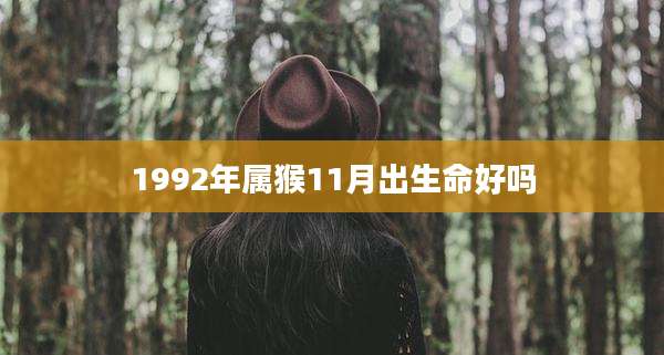 1992年属猴11月出生命好吗