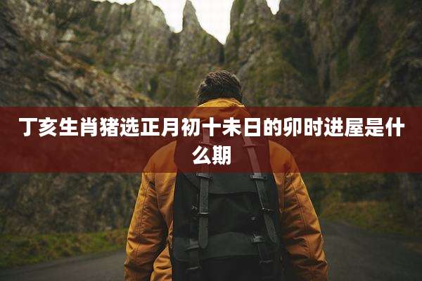 丁亥生肖猪选正月初十未日的卯时进屋是什么期