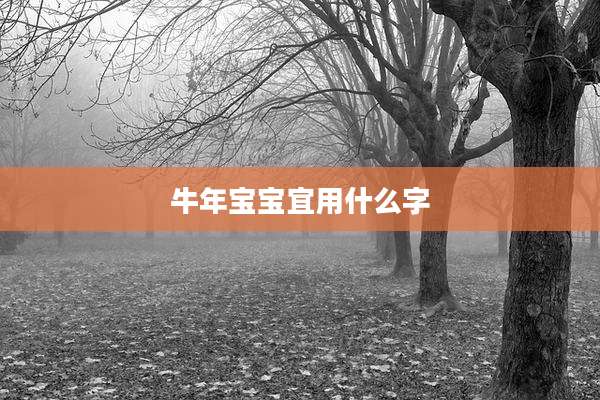 牛年宝宝宜用什么字