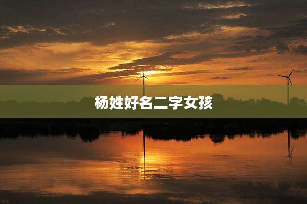 杨姓好名二字女孩