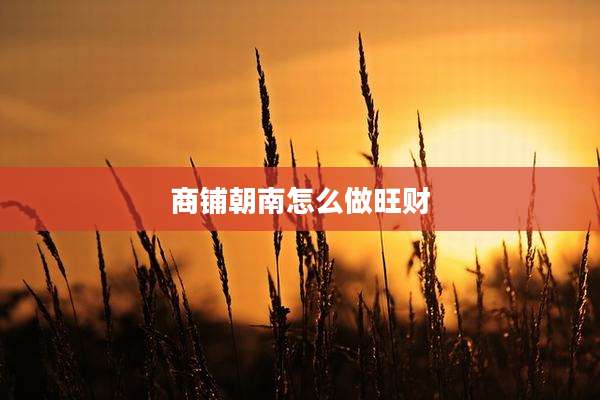 商铺朝南怎么做旺财