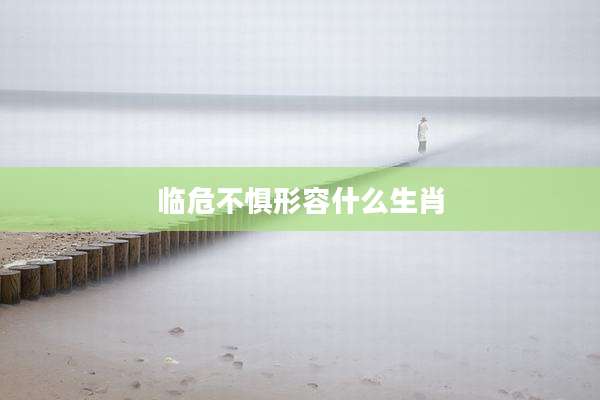 临危不惧形容什么生肖