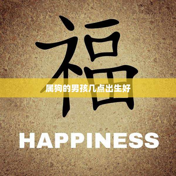 属狗的男孩几点出生好