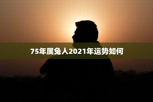 75年属兔人2021年运势如何