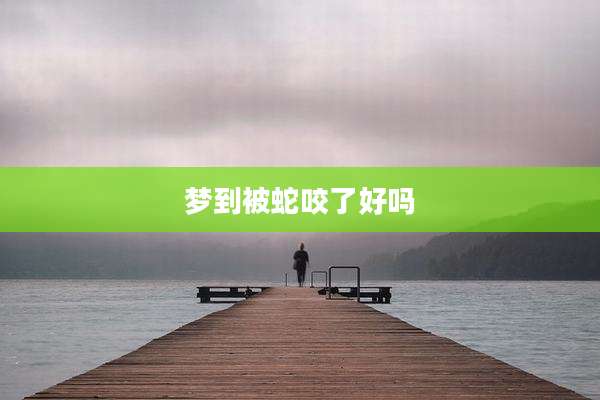 梦到被蛇咬了好吗