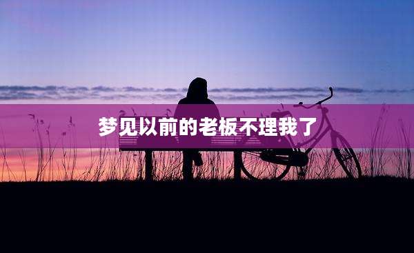 梦见以前的老板不理我了