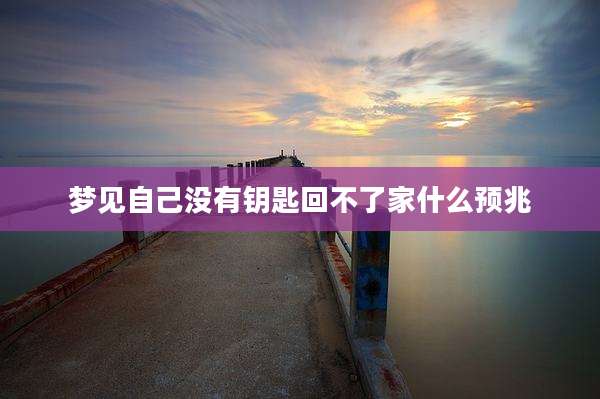梦见自己没有钥匙回不了家什么预兆