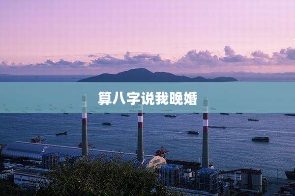 算八字说我晚婚