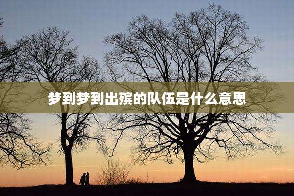 梦到梦到出殡的队伍是什么意思
