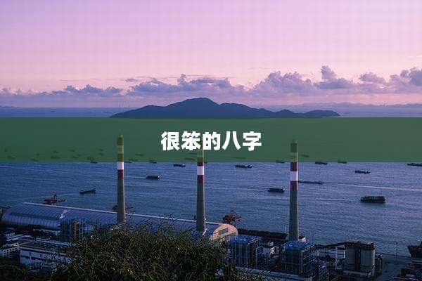 很笨的八字