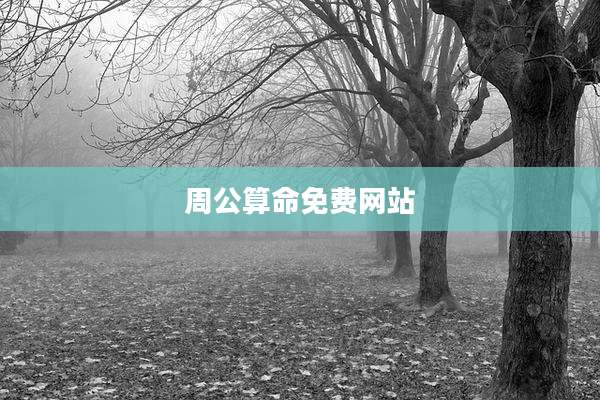 周公算命免费网站