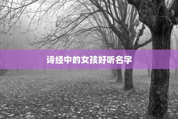 诗经中的女孩好听名字