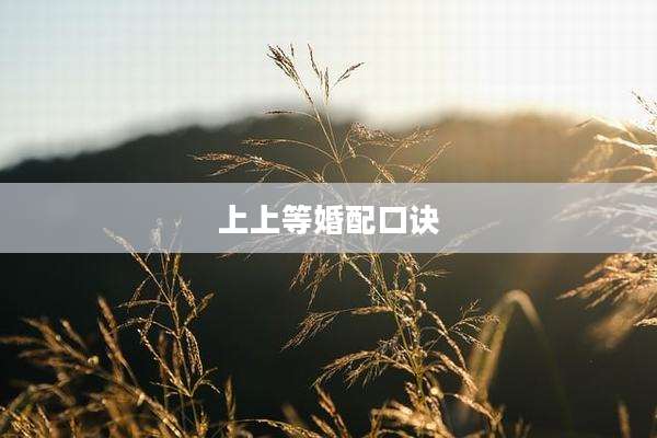 上上等婚配口诀
