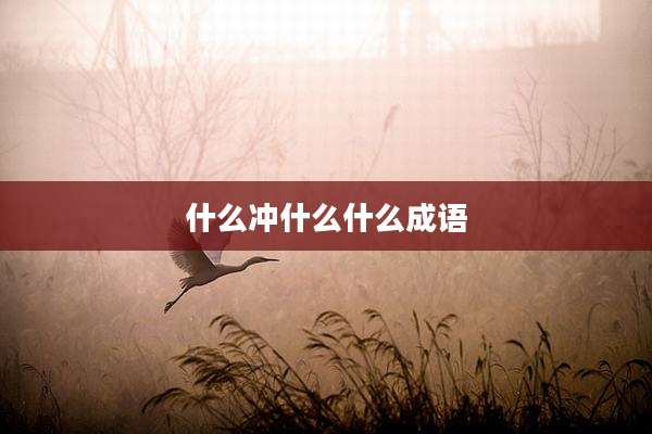 什么冲什么什么成语