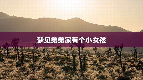 梦见弟弟家有个小女孩