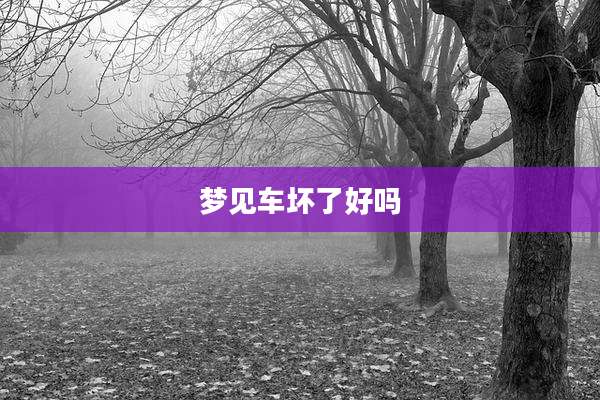 梦见车坏了好吗