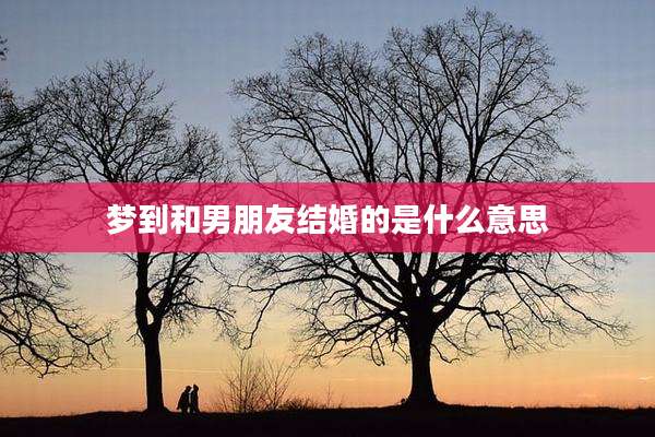 梦到和男朋友结婚的是什么意思