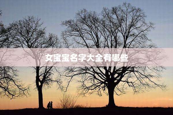 女宝宝名字大全有哪些