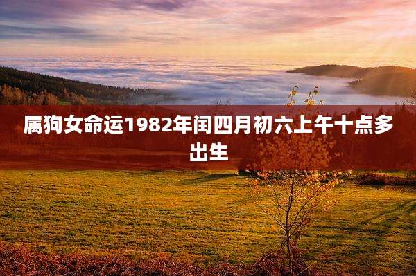 属狗女命运1982年闰四月初六上午十点多出生