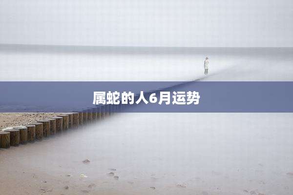 属蛇的人6月运势