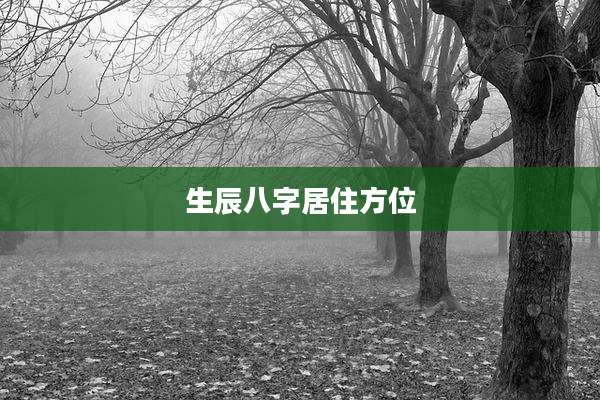 生辰八字居住方位