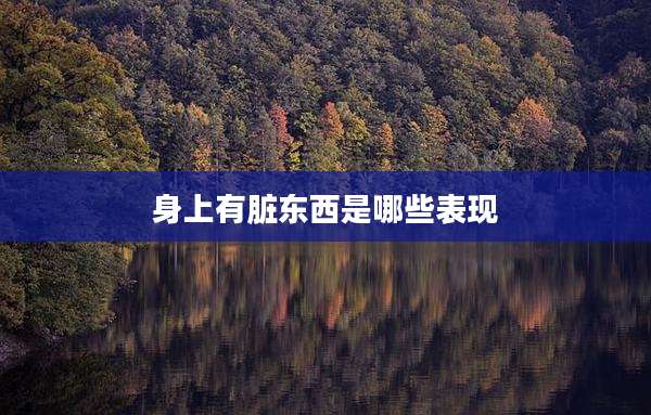 身上有脏东西是哪些表现