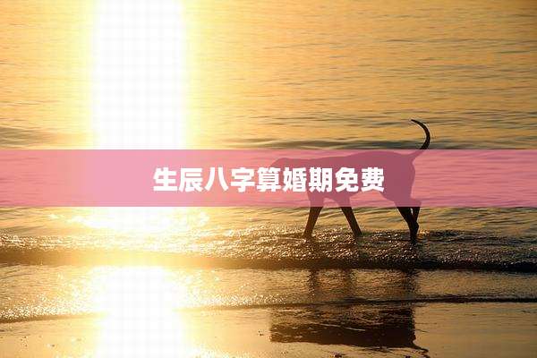 生辰八字算婚期免费