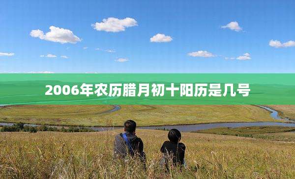 2006年农历腊月初十阳历是几号