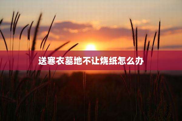 送寒衣墓地不让烧纸怎么办