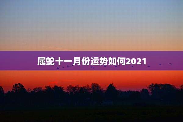 属蛇十一月份运势如何2021