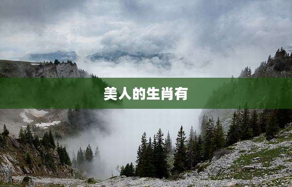 美人的生肖有