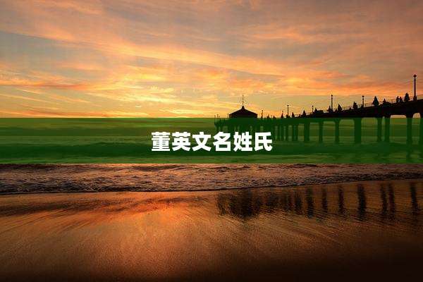 董英文名姓氏