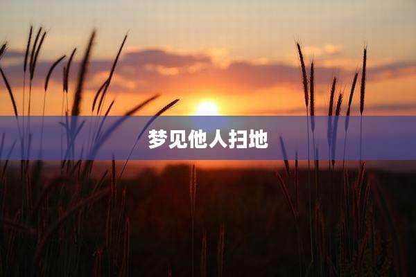 梦见他人扫地