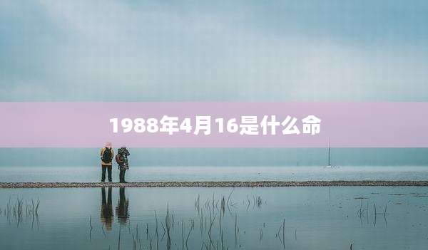 1988年4月16是什么命