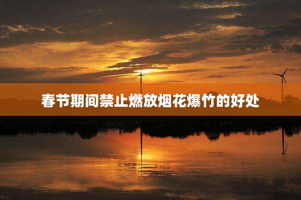 春节期间禁止燃放烟花爆竹的好处