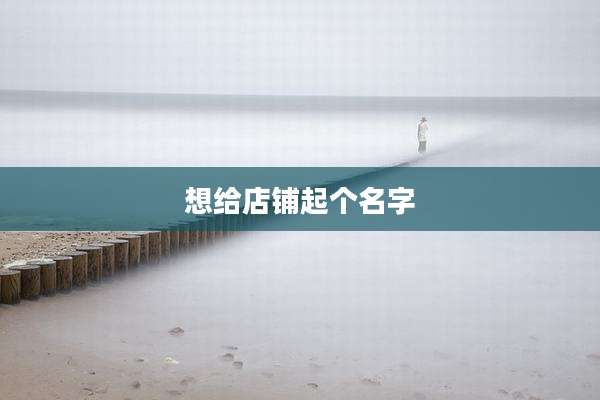 想给店铺起个名字