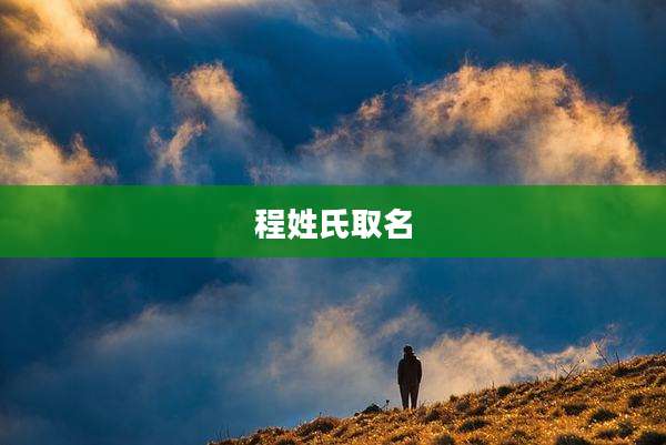 程姓氏取名