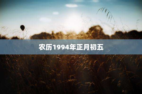 农历1994年正月初五
