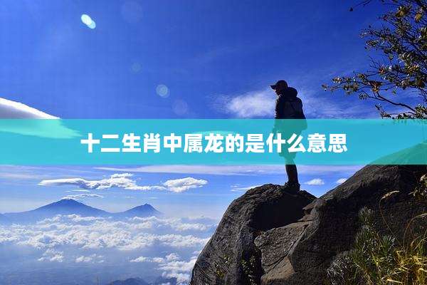 十二生肖中属龙的是什么意思