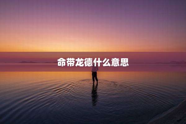 命带龙德什么意思