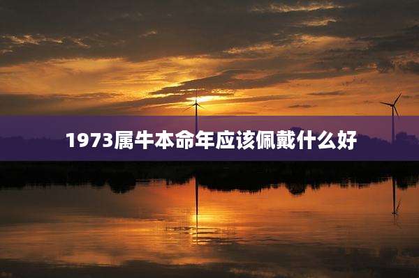 1973属牛本命年应该佩戴什么好