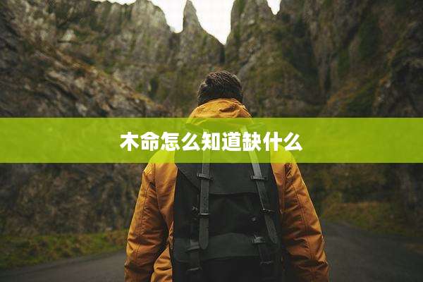 木命怎么知道缺什么